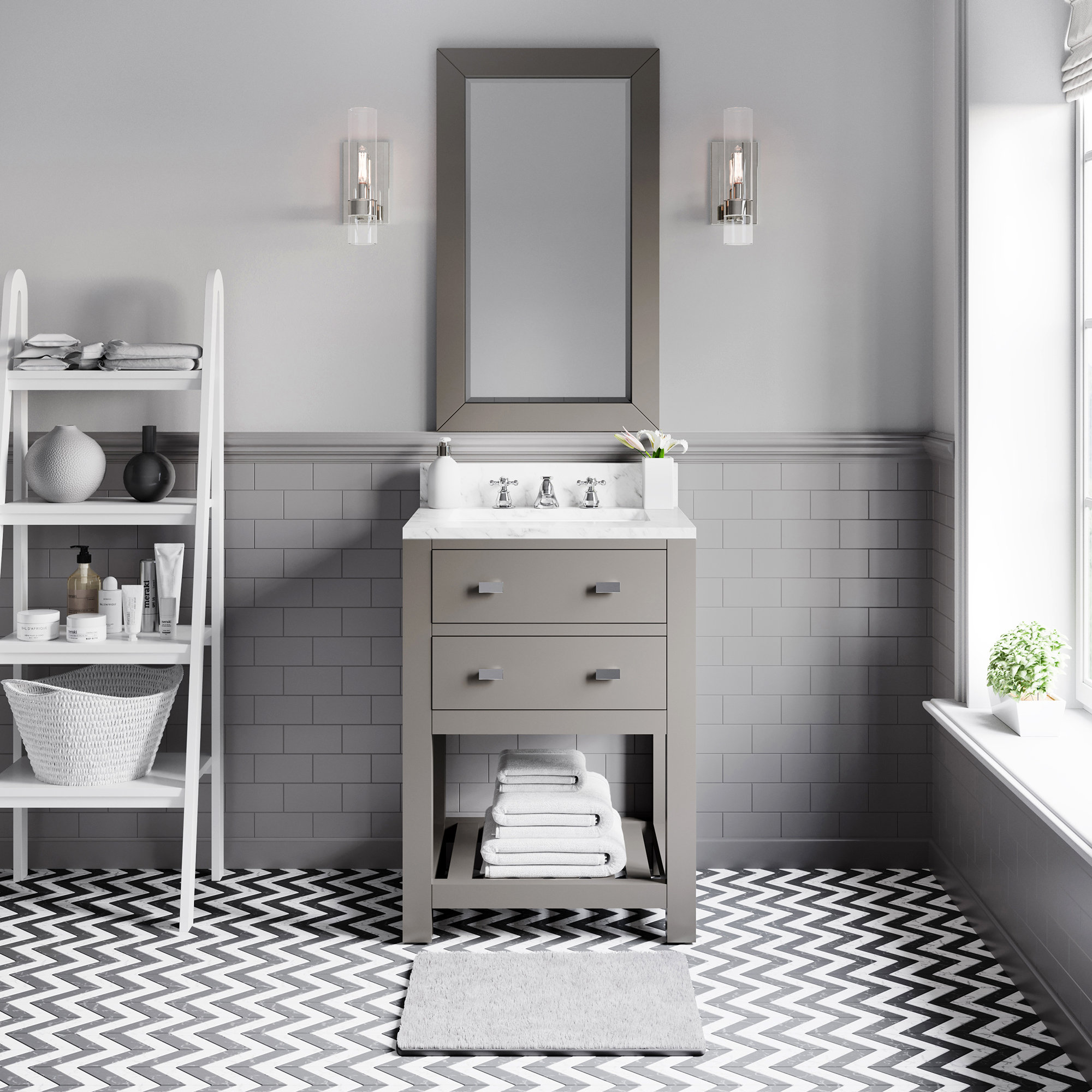 Cronin 24'' Single Bathroom Vanity, Gray