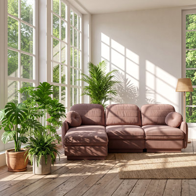 Canapé d'angle modulaire profond en chenille UI Furniture, 267 cm L x 147 cm P x 95 cm H