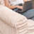 Round Armrest Small Sofa Comfortable Short Plush Sofa Bed With Removable Cushion-437557298