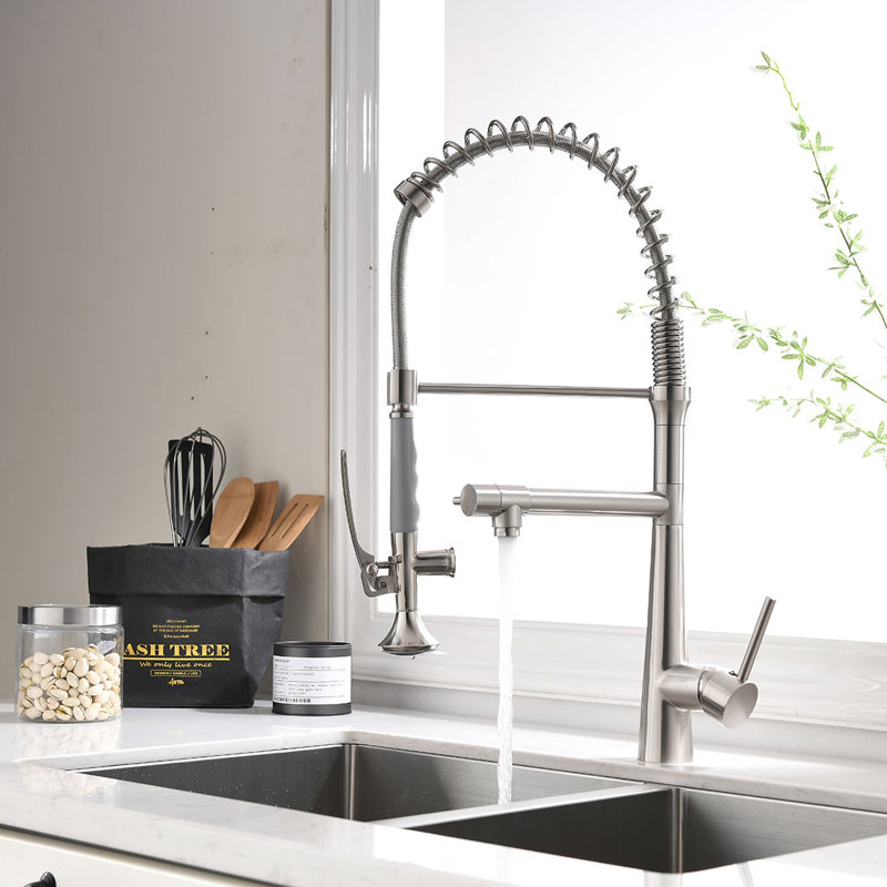 FLG Pull Down Kitchen Faucet, Brushed Nickel