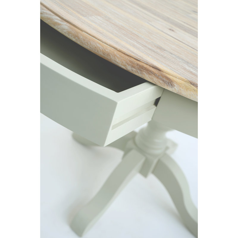 Bayou Round Solid Wood Top Dining Table, Sage Green