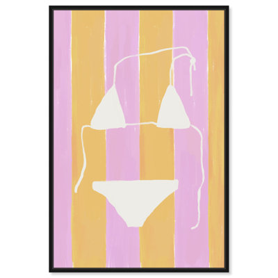 Bikini Days Canvas Trendy Coastal Print by Art Remedy