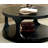 Transitional Round Coffee Table With Shelf