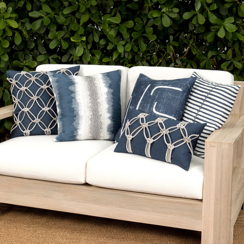 Rope Square Indoor/Outdoor Pillow Cover & Insert, Acacia