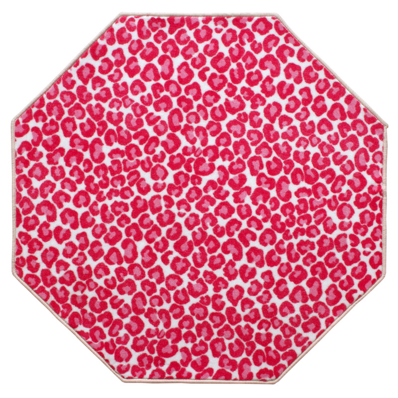 Tapis intérieur / extérieur rouge Bejtulla, Octogone 3 pi