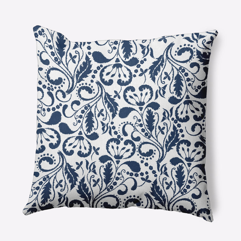 Housse et insert de coussin floral, 16 po x 16 po, Bleu