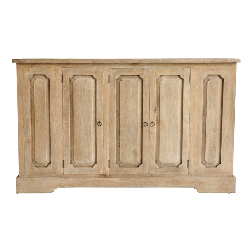 Pannell 72" Wide Mahogany Sideboard, Rustic Mango Gray Wash