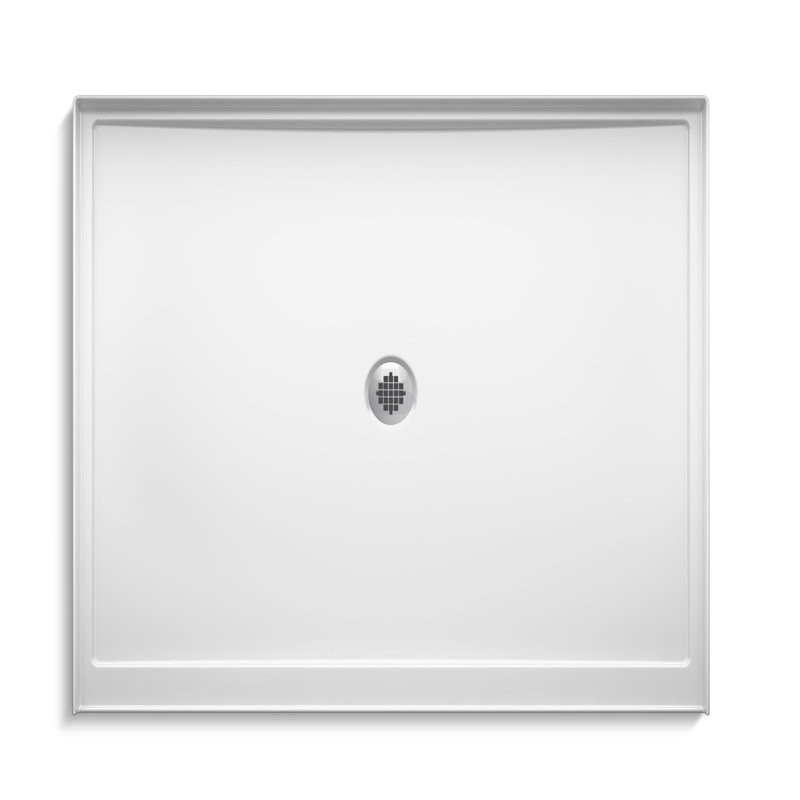 Rely 60" W X 42" D Single Threshold Shower Base with Center Drain