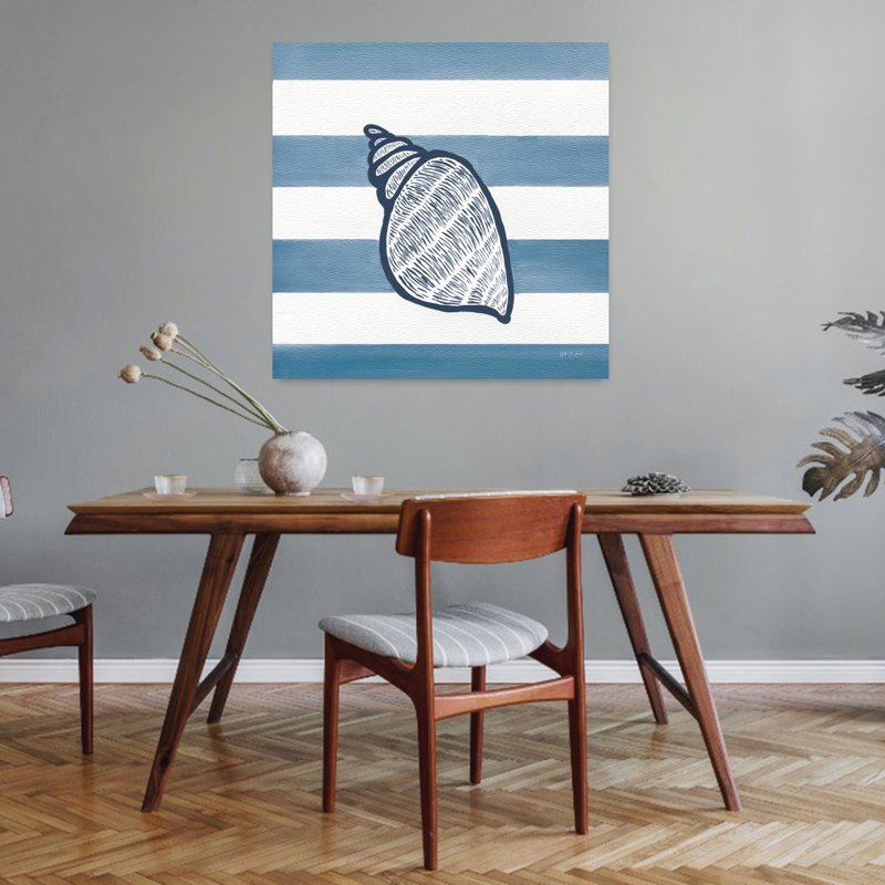 Beachcomber II, art côtier abstrait, H 32 po x l 32 po
