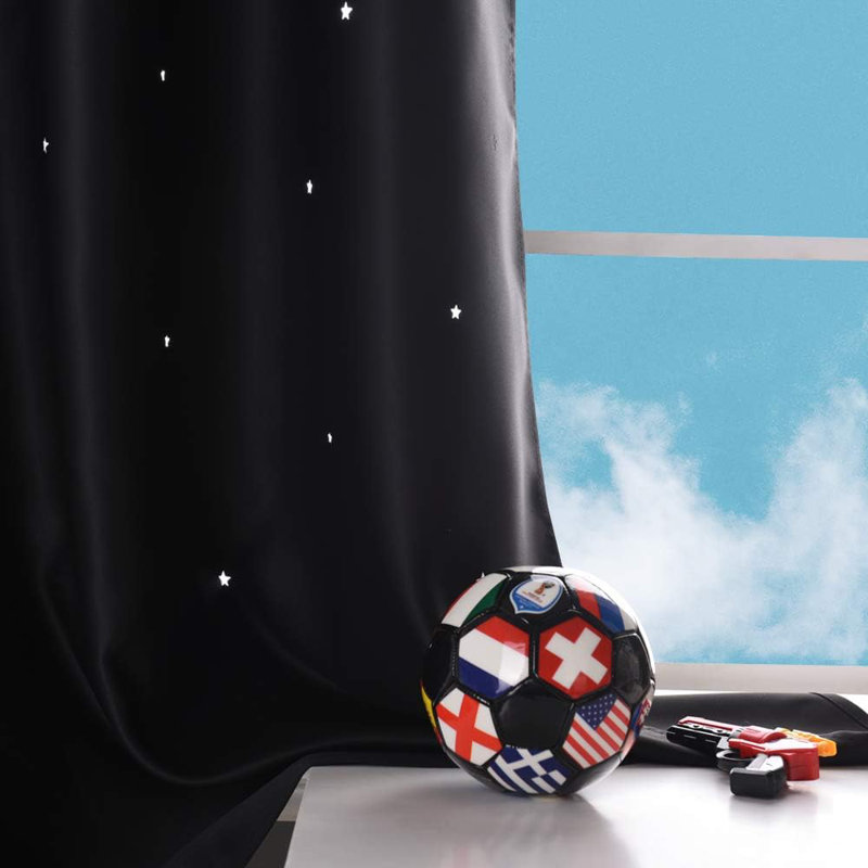 Rideau occultant Star, Noir, L 34 po x L 45 po