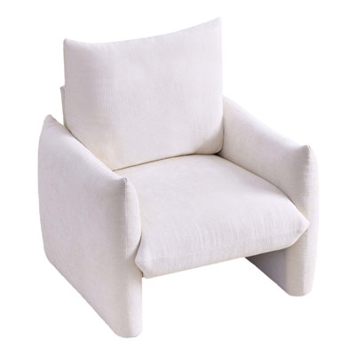 Modern Chenille Accent Chair with Plush Cushion, Perfect for Small Spaces and Cozy Reading Nooks, Soft Upholstered Single Sofa Armchair