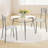 Allisandra Round Unfinished Glass Top Metal Base Dining Table-188628562