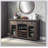 Raphaela Weathered Cherry Finish Server W/Cup Holder & Wine Rack