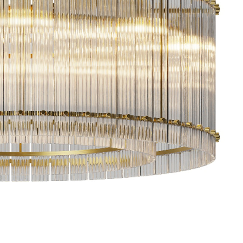 Modern Round Chandelier, Gold
