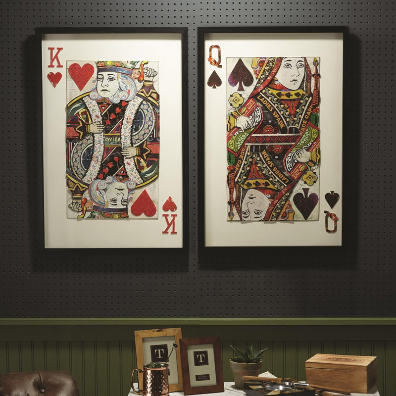 Ensemble de 2 reproductions d’art graphique encadrées sur papier