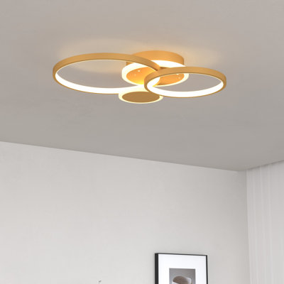Arlyss 3-Light 21.7" Simple Circle LED Semi Flush Mount