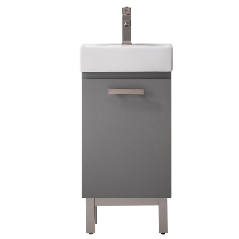 Ensemble de meuble-lavabo simple 16,5 po Jarrettsville, gris