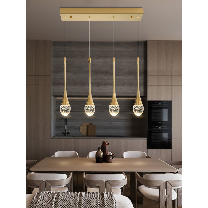 Luminaire suspendu pour îlot de cuisine 4 lumières