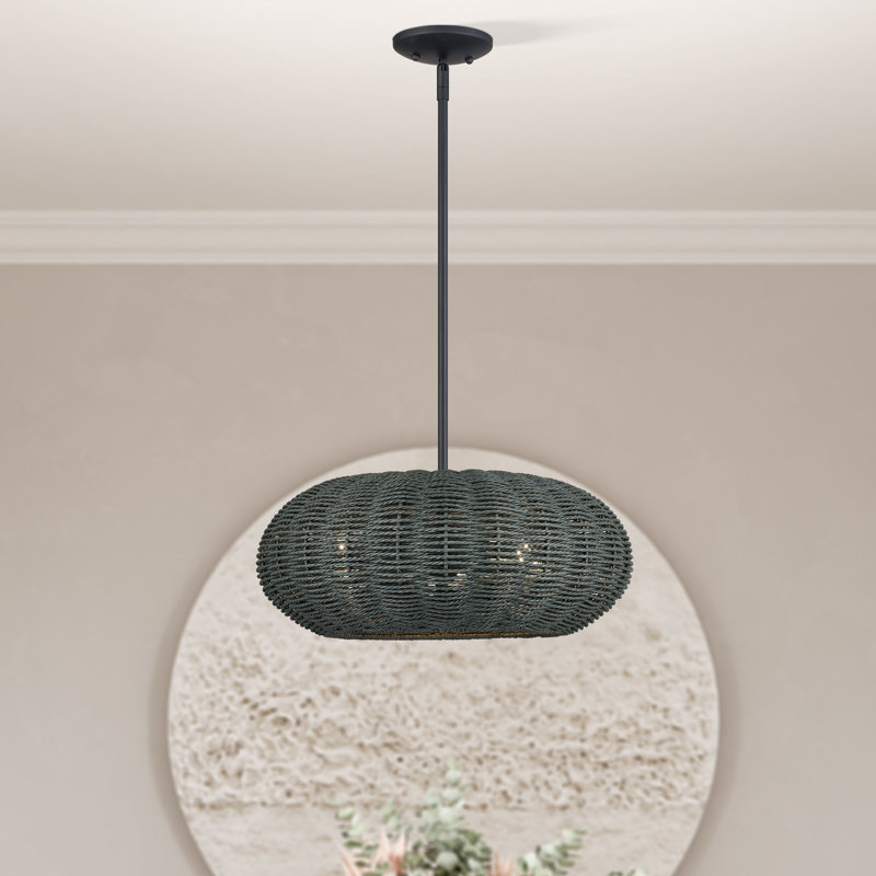 Acuna 3 Light Black Pendant Chandelier