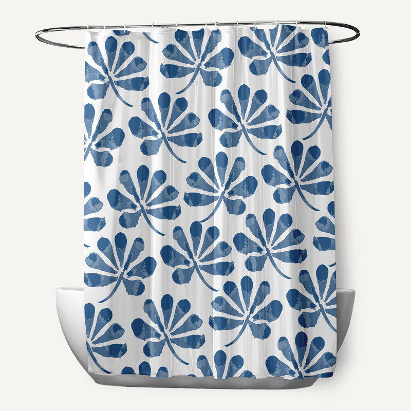 Rideau de douche simple Miki, Bleu