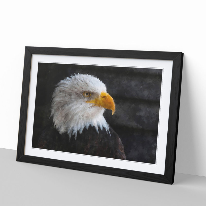 Bald Eagle Vol.2 - Picture Frame Painting, Black Framed, 48cm H x 65cm W x 2cm D