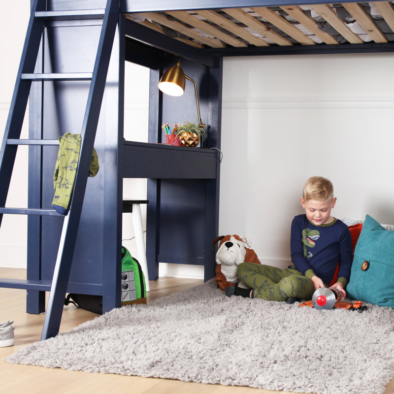 Buhl Kids Twin Loft Bed, Blue