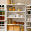 Armoire de cuisine avec étagère à 5 niveaux, 12 étagères à épices
