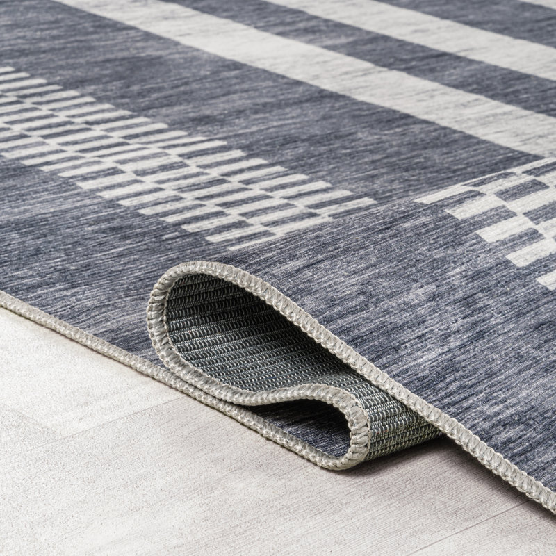 Tapis gris ardoise / ivoire Chichaoua, Rectangle 3 pi 11 po x 6 pi