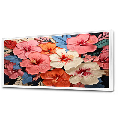 Colorful Hibiscus Flowers Floral Harmony II - Hibiscus Wall Art