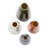 Conical Stoneware Bud Vases in Crackle Glaze Olive/ Tones-1521431701