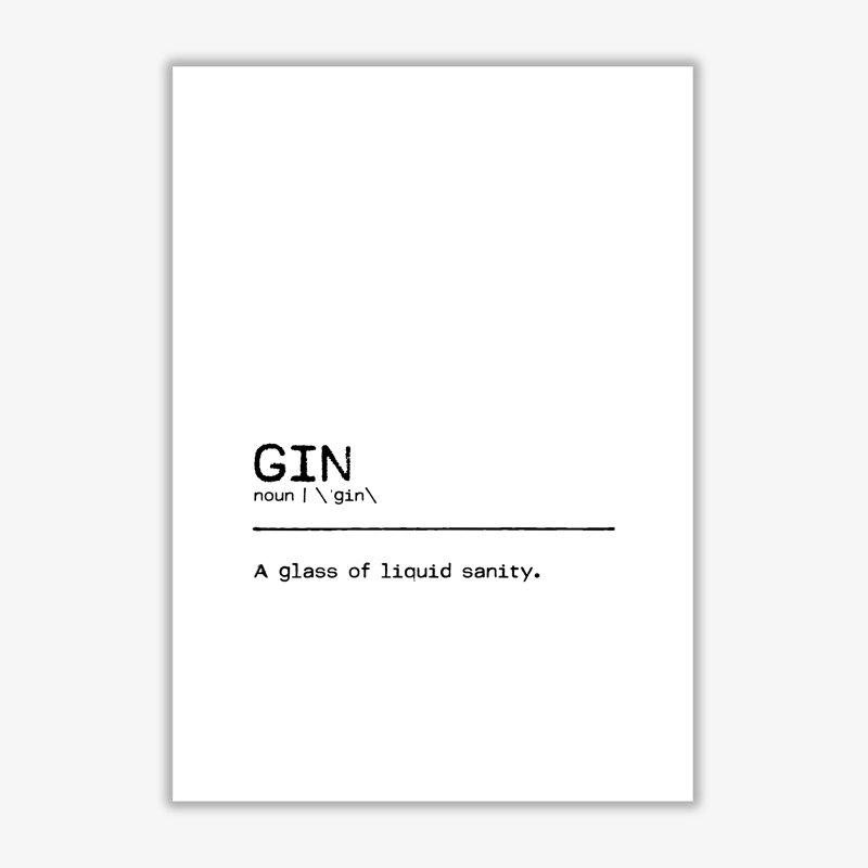 Gin Sanity - Print, Wrapped Canvas, 59.4cm H x 42cm W x 4cm D