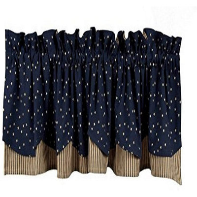 Chesser Cotton Blend Polka Dots Window Valance