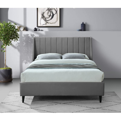 Eva Upholstered Low Profile Platform Bed