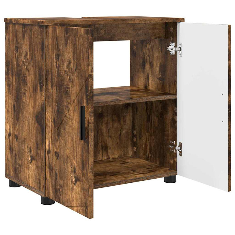 Bathroom Furniture Suite, Dark Wood
