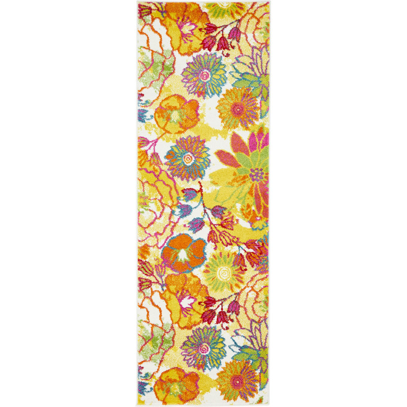 Tapis ivoire Lorene, Tapis de couloir 2 pi 7 po x 12 pi
