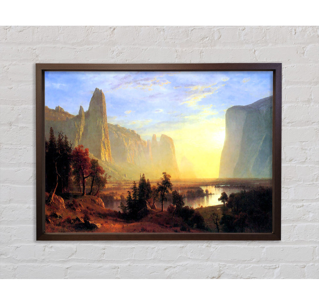 Yosemite Valley von Bierstadt - Einzelbildrahmen Kunstdrucke auf Leinwand