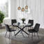 Round Glass Top Metal Base Dining Table-105900685-105900684