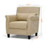 Fauteuil Marquis avec pieds cylindriques effilés en plastique noir, H 33 po x l 31 po x P 30 po