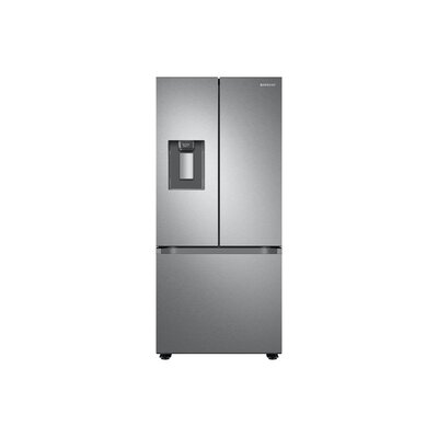 22 cu. ft. Smart 3-Door French Door Refrigerator with External Water Dispenser -  Samsung, RF22A4221SR