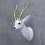 Statue gazelle blanche grandeur nature