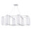 Pebble 8 - Light Shaded Chandelier Linear Chandelier