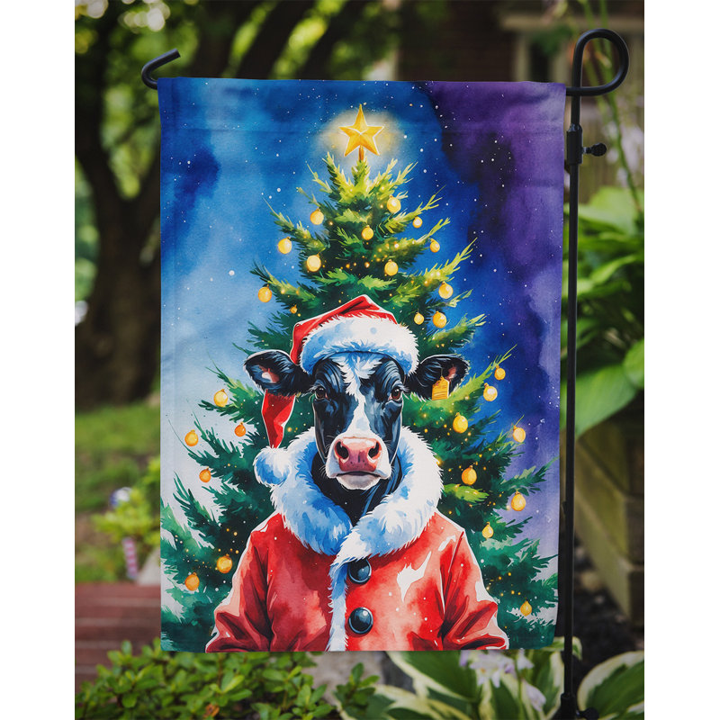 Drapeau de jardin de Noël, Vache
