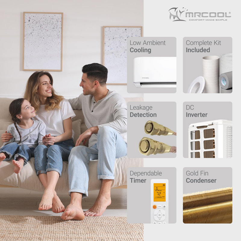 MRCOOL 12,000 BTU White Ductless Mini Split Air Conditioner and Heat Pump