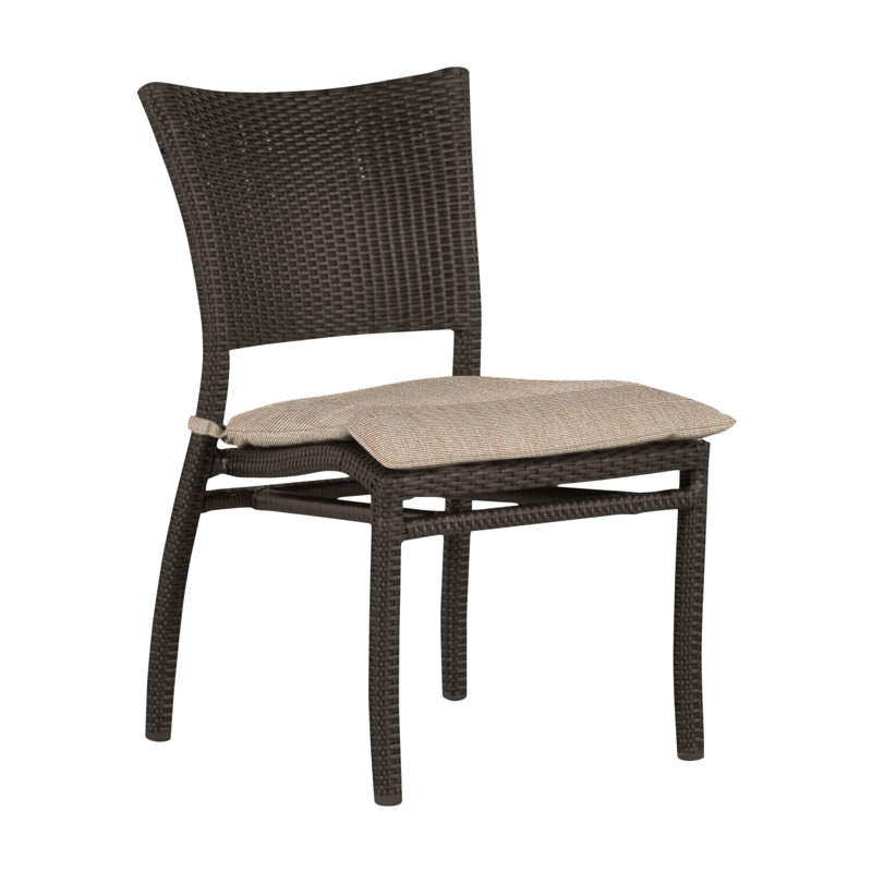 Chaise d'appoint d'extérieur Skye N-Dura, Pas de soudure, Noyer noir, Toile sable