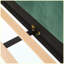 Lit tapissier en velours vert citrouille