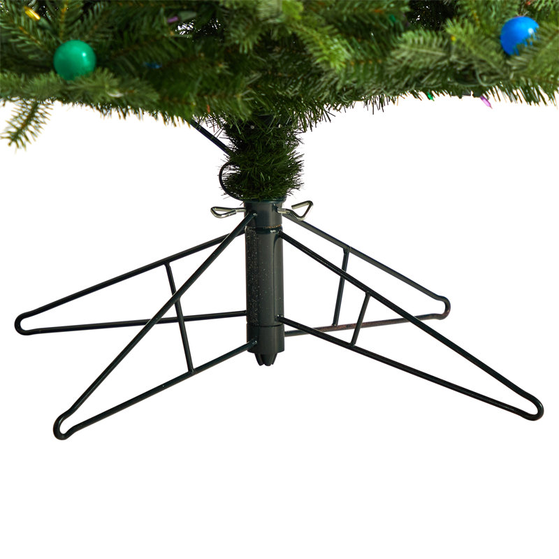 Lighted Artificial Fir Christmas Tree, 9.5' H