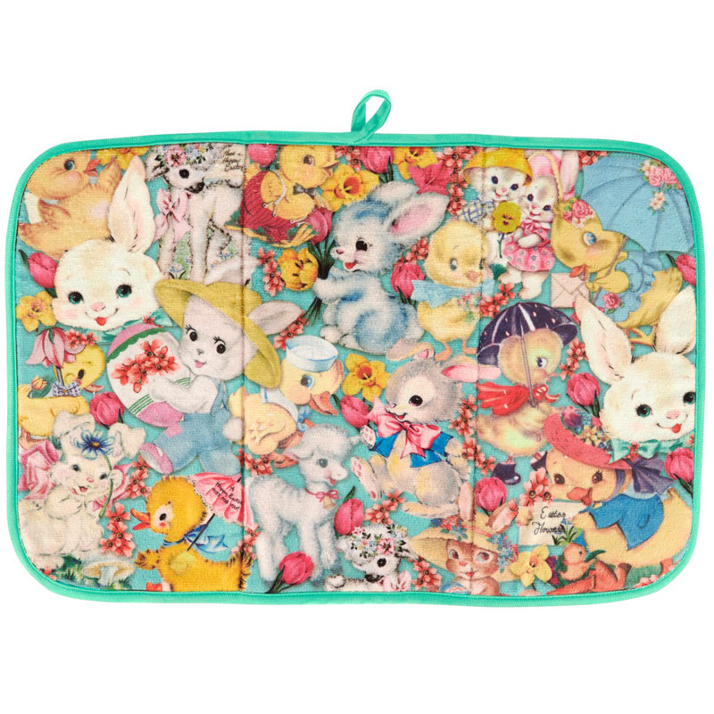  Tapis de séchage rétro de Pâques (21 po x 14 po)