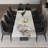 Modern Dining Table Set For 8-10 With 78.7''-110'' Expandable Faux Marble Top 10 PU Leather Dining Chairs-1238134904-1238134903