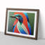 Angelical Kingfisher Bird Abstract - Framed Print-975425244-975425243