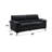 Eilene 83" Loveseat, Black Top Grain Leather